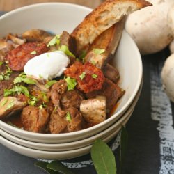 Mushroom, Chorizo and Beef Stew