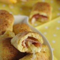 Ham & Cheese Corn Rolls