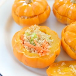 Quinoa Stuffed Mini Pumpkins