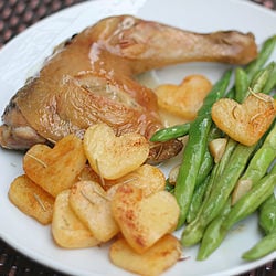 Heart-shaped Roasted Potatoes