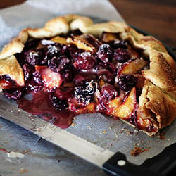 Peach and Cherry Galette