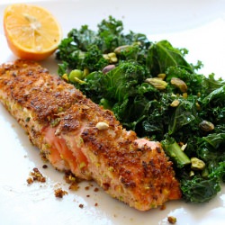 Pistachio + Panko-Encrusted Salmon