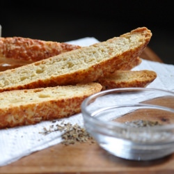Parmesan and Black Pepper Biscotti