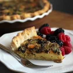Mushroom & Cheddar Quiche
