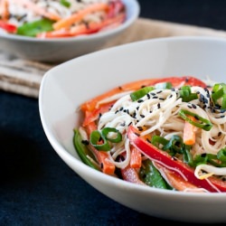Cold Noodle Sesame Veggie Bowl