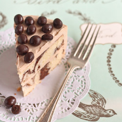 Mocha Marble Cake with Coffee Beans
