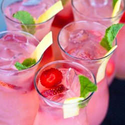 Strawberry Vodka Sparklers