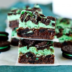 Triple Layer Mint Oreo Brownies