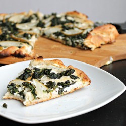 Chevre, Pear, & Spinach Pizza
