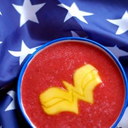 Wonder Woman Watermelon Soup