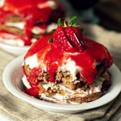 Strawberry Tiramisu Pancakes