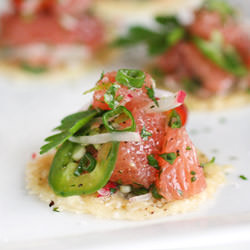 Parmesan Tuiles w/ Grapefruit