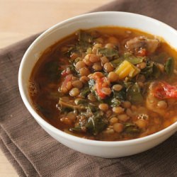 Vegetarian Lentil Soup with Greens
