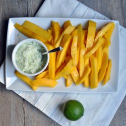 Sliced Mango with Sugared Lime Zest