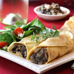Savory Mushroom Crepes