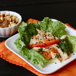Asian Chicken Salad Lettuce Wraps