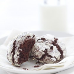 Triple Chocolate Crackle Cookies