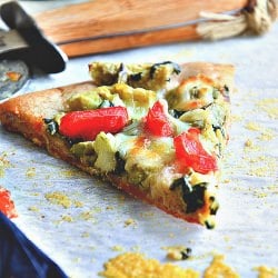 Spinach Artichoke Whole Wheat Pizza