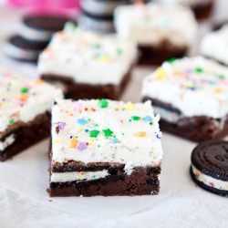 Oreo Cookie Stuffed Brownies