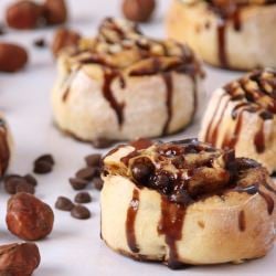 Nutella Hazelnut Cinnamon Rolls