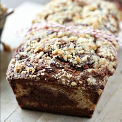 Nutella Streusel Swirled Bread