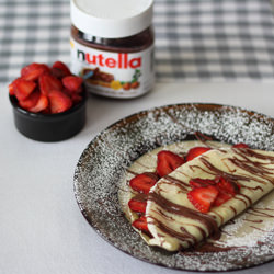 Strawberry Hazelnut Crepes