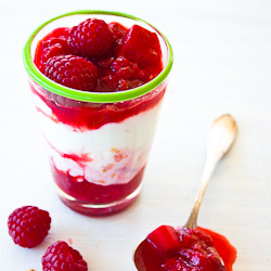 Greek Yogurt with Raspberry Plum