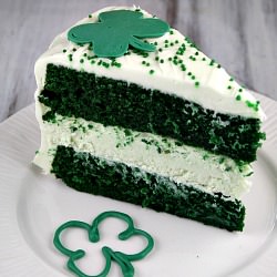 Green Velvet Cheesecake Cake