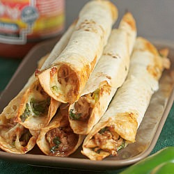 Chicken and Spinach Flautas