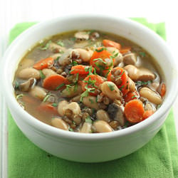 Chicken Lentil Soup with Beans