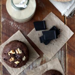 Chocolate, Walnut Cookies