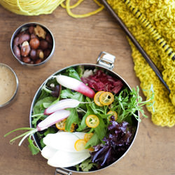 Market Salad & Lemon Miso Dressing