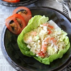 Salad Cups Shrimp Avocado Quinoa