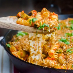 Cheesy Baked Pasta with Eggplant