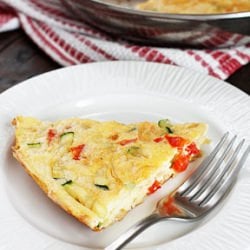 Red Pepper Onion Zucchini Frittata