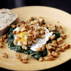 Eggs over Creamed Spinach