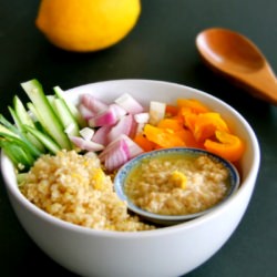 Quinoa Salad with Tahini Dressing