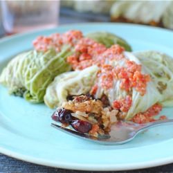 Moroccan Stuffed Cabbage Rolls