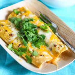 Shrimp Enchiladas Verde