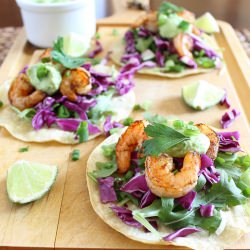 Spicy Shrimp Tostadas