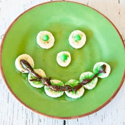 Chocolate Drizzled Banana Smiley