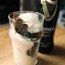 Peanut Swirled Guinness Brownies