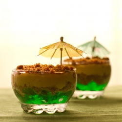 Vodka Lime Jelly n Baileys Custard