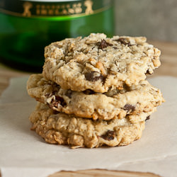Oatmeal Cookies with Whiskey Cherry