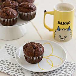 Dark Chocolate Banana Muffins