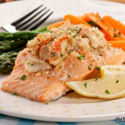 Crabmeat-Stuffed Salmon