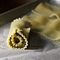 Sweet Potato Pesto Lasagna Rolls
