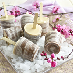 Red Bean Swirl Ice Lollies