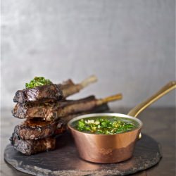 Grilled Lamb Chops w/ Chimichurri