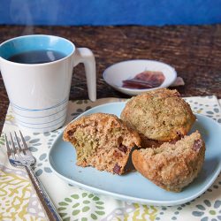 Banana Green Tea Chocolate Muffins